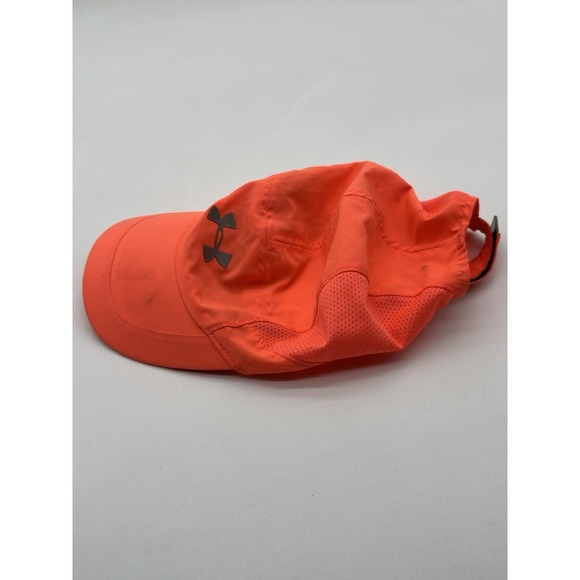 Under Armour Women Free Fit Hat Adjustable Running Hike Golf Cap UA Neon Orange - Picture 4 of 8